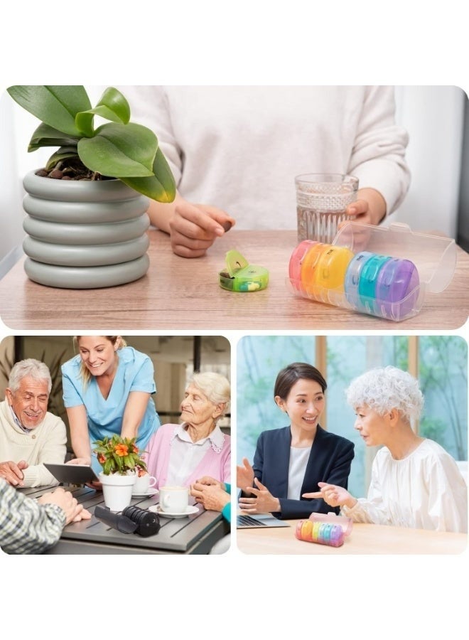 منظم حبوب أسبوعي 7 أيام صباحًا ومساءً – علبة أقراص ومكملات غذائية قابلة للإزالة محمولة – حافظة آمنة وخالية من BPA بسعة كبيرة لكل يوم مع أغطية محكمة وتقسيم واضح للصباح والمساء – مثالي للسفر، المنزل، العمل، الفيتامينات، زيوت السمك والكبسولات - Image 5